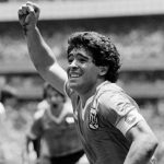 Diego Armando Maradona, en una imágen icónica del Mundial 1986