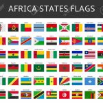 flag of africa states vector set