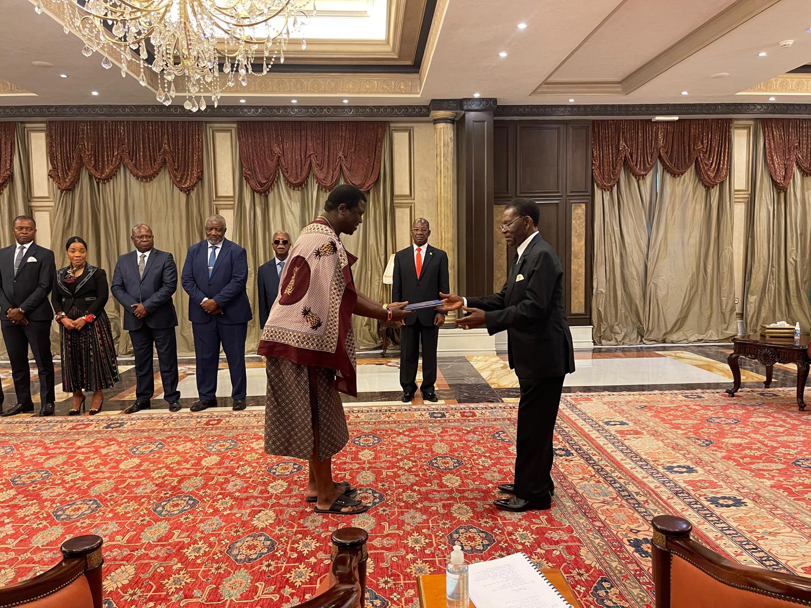 Siete embajadores acreditados en Guinea Ecuatorial presentan sus Cartas Credenciales ante el Jefe de Estado